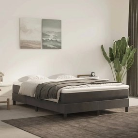Materasso A Molle Grigio Scuro 120x210x20 Cm İn Velluto /