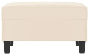 Poggiapiedi beige 70x55x41 cm in tessuto microfibra