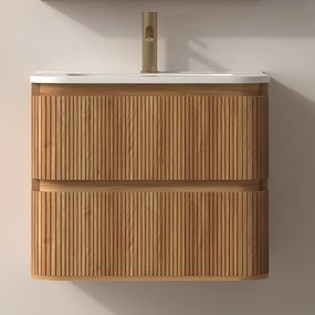 Mobile bagno 60 cannettato con lavabo solid stone | KAM-ND60 - KAMALU