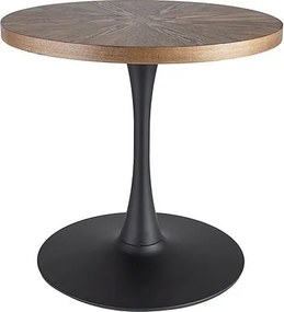 Tavolo rotondo Amadeo in noce/nero opaco - ø80/h76