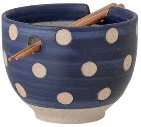 Ciotola in gres blu con bacchette , ø 13 cm Masami - Bloomingville