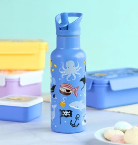 A Little Lovely Company - borraccia in acciaio inox, 500 ml - pirati