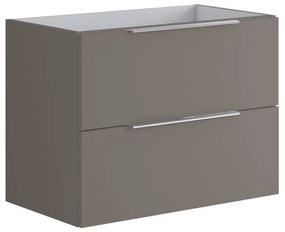 Mobile da bagno sotto lavabo Brera grigio opaco L 79.5 x H 60 x P 45.5 cm 2 cassetti, lavabo non incluso