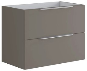 Mobile da bagno sotto lavabo Brera laccato opaco grigio londra laccato opaco L 79.5 x H 60 x P 45.5 cm 2 cassetti, lavabo non incluso