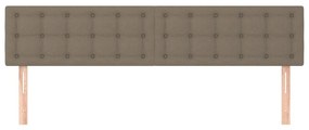 Testiera 2 pz tortora 100x5x78/88 cm in tessuto
