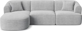 Divano angolare Campi 4 posti in velluto a coste – L256x156 cm