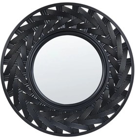 Specchio a parete nero ø 60 cm TIERGA Beliani
