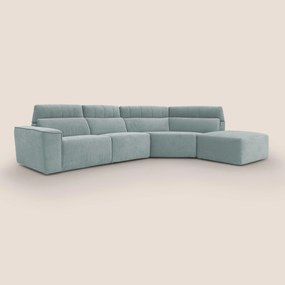 Clark Divano angolare con opzione relax elettrico in tessuto smacchiabile impermeabile T17 verde acqua