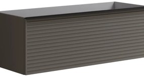 Mobile da bagno sotto lavabo Pixel stripes grigio laccato L 120 x H 40 x P 45.5 cm 2 cassetti, lavabo non incluso