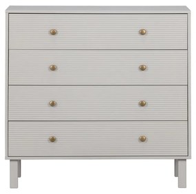 Cassettiera bassa grigio chiaro in legno di pino 94x91 cm Madu - WOOOD