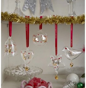 Decorazione per albero di natale in vetro soffiata a mano 8 cm Ann-Sofi Romme Annual Christmas Heart 2025 – Holmegaard