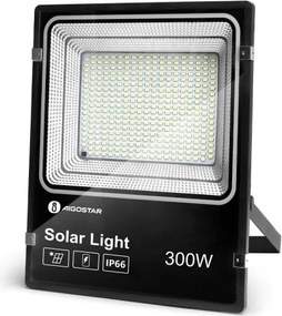 Aigostar - LED Faro solare dimmerabile LED/300W/3,2V IP66 + +TC