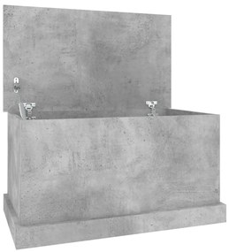 Contenitore grigio cemento 70x40x38 cm in legno multistrato