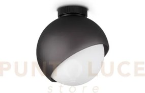 Bloom lampada da soffitto 1 luce attacco e27 nero 22cm