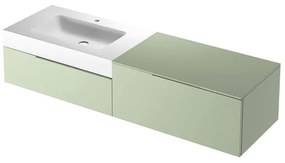 Mobile sottolavabo e lavabo Ginevra avocado L 170 x H 36 x P 51 cm