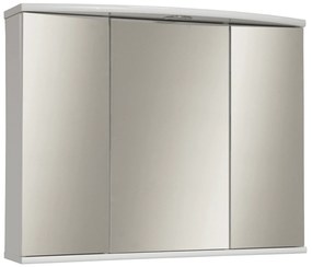 Specchio Contenitore 81x64 Tre Ante Con Illuminazione Led Savini "Specchiere" Bianco Lucido