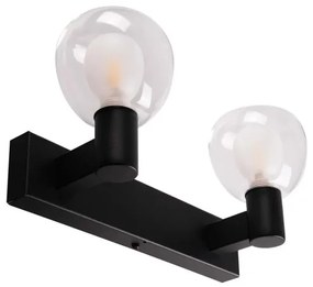 Applique da bagno POLA 2xG9/5W/230V IP44 nero/trasparente