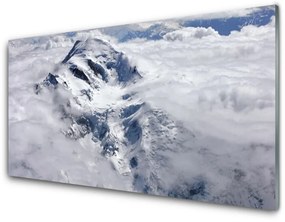 Quadro vetro acrilico Paesaggio di montagna di nebbia 100x50 cm