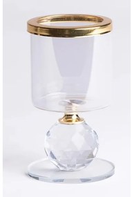 Set da 3 portacandele dorati