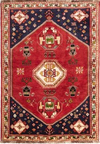 Gashghai Tappeto persiano 170 x 120 Rosso (Iran) Annodato A Mano