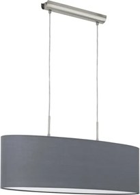 Eglo 55276 - Lampada a sospensione con cavo PASTERI 2xE27/60W/230V grigio