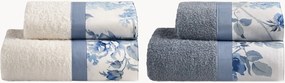 Set di 4 asciugamani in cotone Sanderson