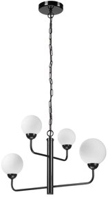 Lampadario a sospensione con catena OSCAR 4xG9/5W/230V nero