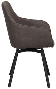 Set di sedie da pranzo grigia in imbottito 2 pz Alison – Rowico