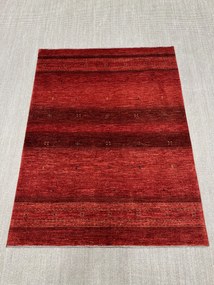 Loribaft Tappeto 150 x 200 Rosso (Iran) Annodato A Mano