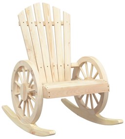 Sedie a dondolo adirondack 2 pz in legno massello di abete