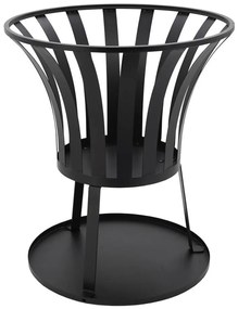 Griglia portatile a legna nero