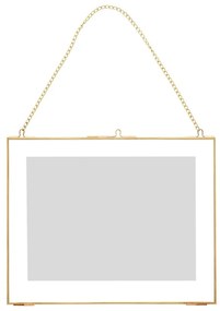 Portafoto da parete in ottone Linda, 24 x 30 cm - Hübsch