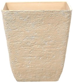 Set di 2 vasi quadrati per interno ed esterno beige 49 x 49 x 53 cm DELOS Beliani