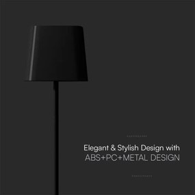 LED Lampada da tavolo magnetica solare LED/5W/5V 3000-6000K 3600 mAh IP65 nero