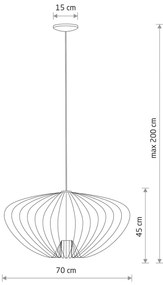 Nowodvorski Lighting Lampada a sospensione Pumpkin L, grigio chiaro, Ø 70 cm, metallo, GU10