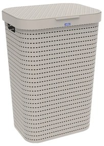 Cesto portabiancheria in plastica beige 55 l Country - Rotho