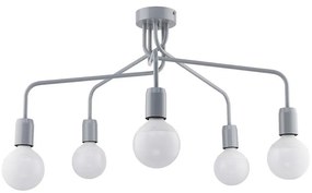 Jupiter 1675 - Lampadario a sospensione con supporto rigido OLAF 5xE27/60W/230V grigio
