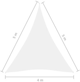 Parasole a Vela Oxford Triangolare 4x5x5 m Bianco