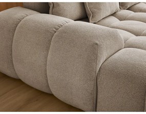 Divano angolare grigio tortora allungabile e con contenitore (penisola a destra/a U) con rivestimento in ciniglia Everest – Bobochic Paris