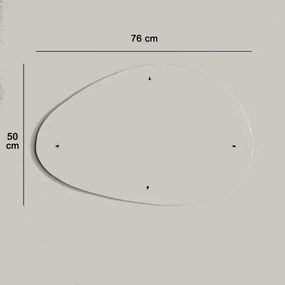 Specchio da parete PORTO 50x76 cm ovale