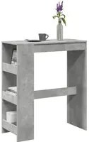 Tavolo Bar con Rastrelliera Grigio 90x40x103,5 cm Multistrato 854376