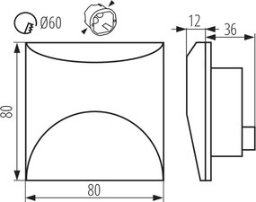Kanlux 39138 - Lampada LED per scale EXIN LED/2,5W/230V 4000K IP65 bianca hr.
