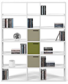 Libreria bianca 182x224 cm Pombal - TemaHome