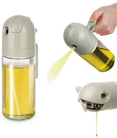 Oliera spray e versa vetro 550 ml tappo tondo tortora