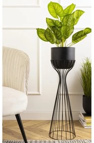 Vaso da fiori in metallo LOFT 68x20 cm nero