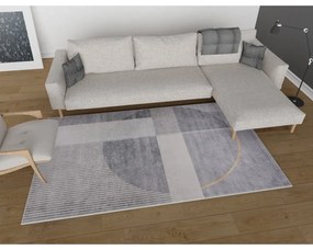 Tappeto lavabile grigio 80x150 cm - Vitaus