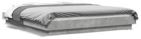 Giroletto Luci Led Grigio Cemento 160x200 Cm Legno Multistrato /