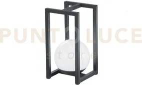 Lampada ricaricabile led climax nera 2w 140lm 4000k ip54 16x16x30,4cm