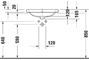 Duravit 24025500002 - Lavabo sospeso D-CODE 55x44 cm ceramica/bianco lucido