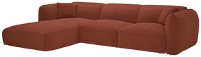 Divano in Tessuto Terracotta  - Angolo a sinistra - CAMILIO della Maison Céphy